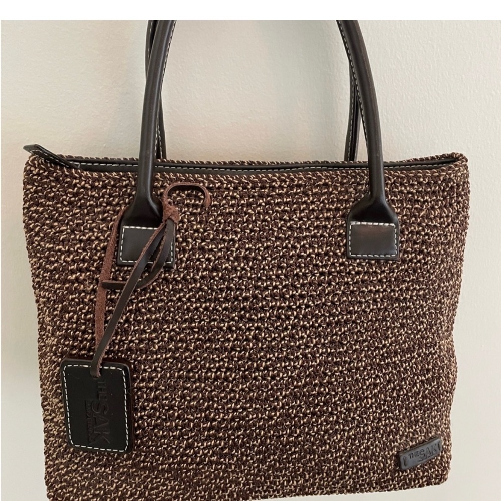 🆕 The Sak Elliot Lucca Brown Crochet Handbag - Picture 4 of 12